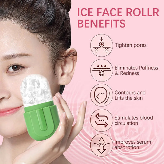 Rouleau de Glace en Silicone – Soin Visage
