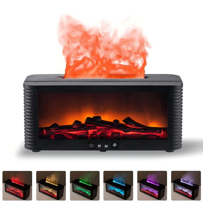 Cheminéa – Diffuseur Aromathérapie Flamme LED 4-en-1