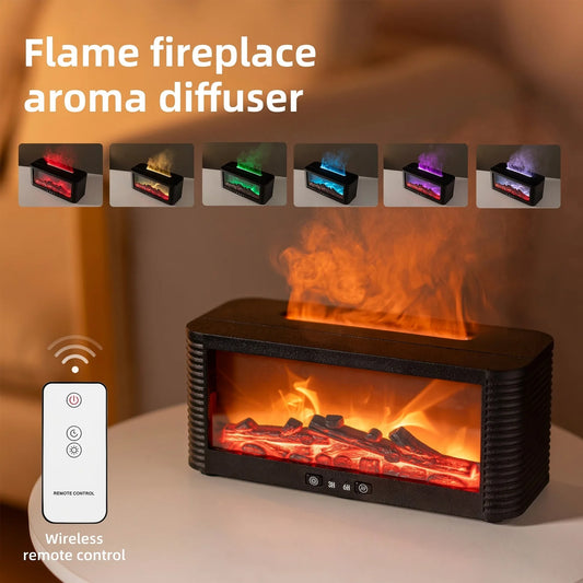 Cheminéa – Diffuseur Aromathérapie Flamme LED 4-en-1