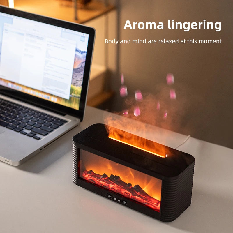 Cheminéa – Diffuseur Aromathérapie Flamme LED 4-en-1