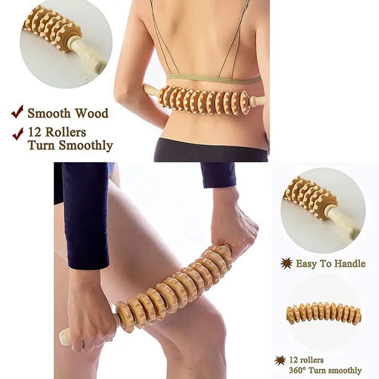 Rouleau de Massage en Bois