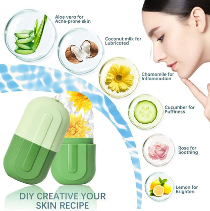 Rouleau de Glace en Silicone – Soin Visage